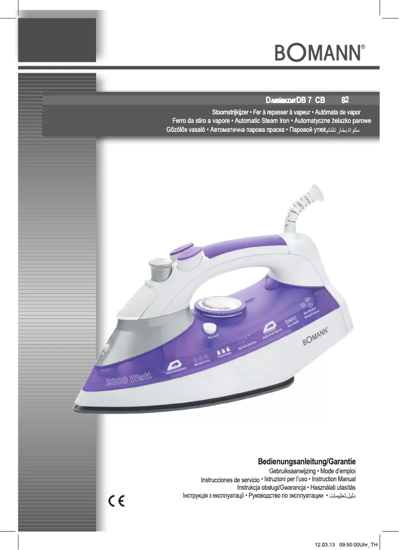 Image de la première page du manuel de l'appareil DB 782 CB