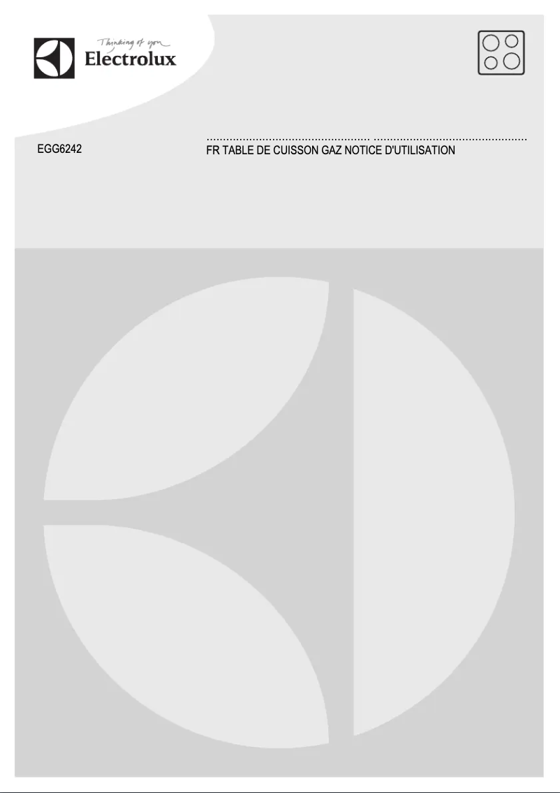 Page n°1 - Manuel utilisateur Electrolux EGG6242NOK