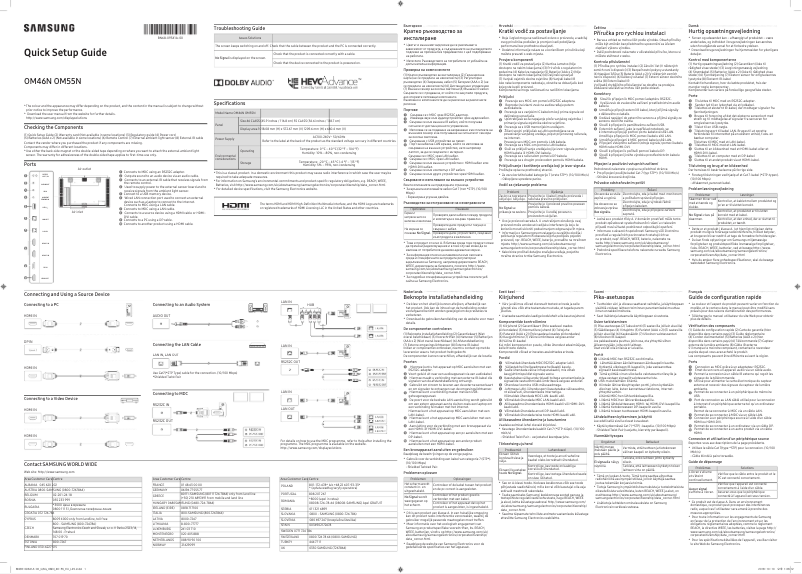 Image de la première page du manuel de l'appareil OM46N