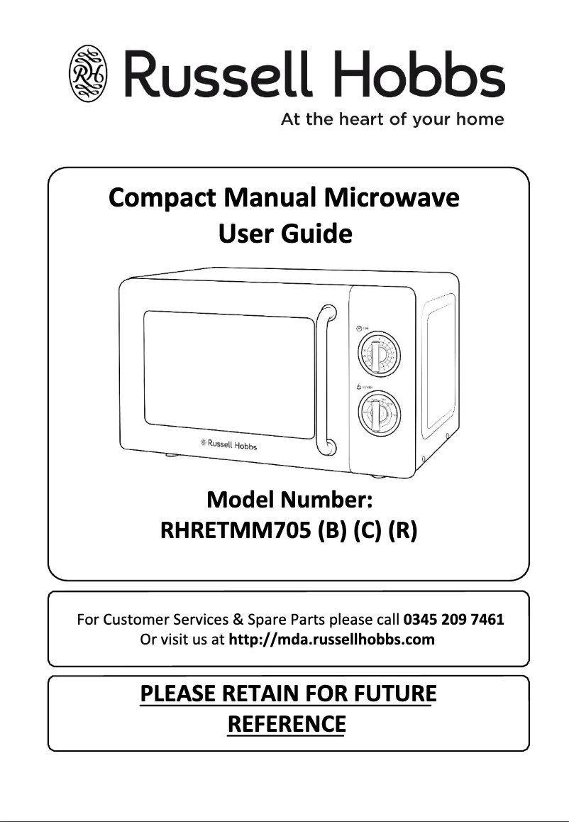 Page n°1 - Manuel utilisateur Russell Hobbs RHRETMM705B