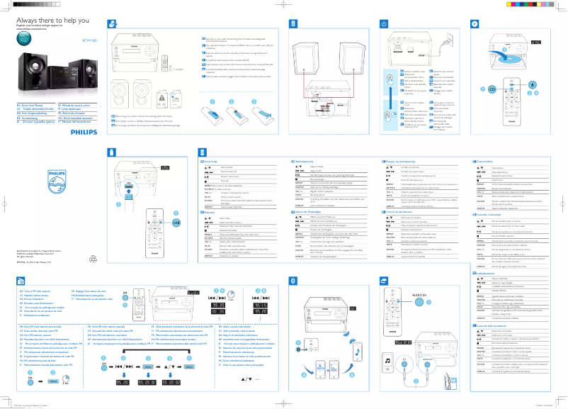 Image de la première page du manuel de l'appareil BTM1180