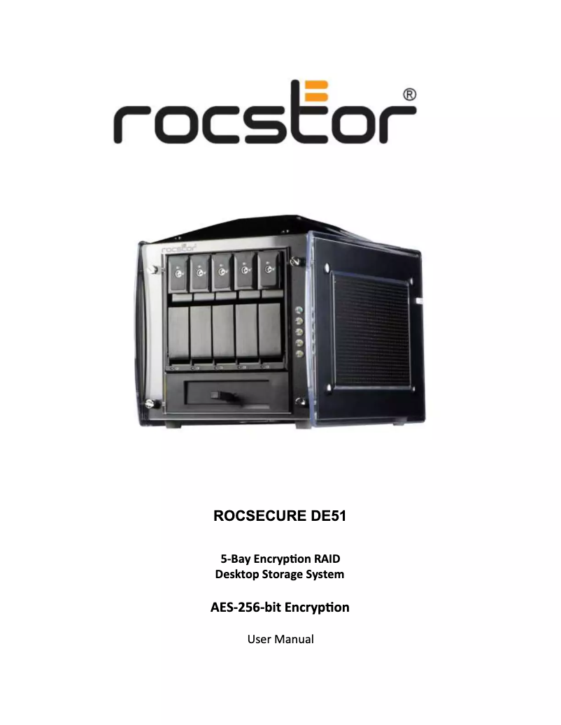 Página 1 del manual Manual de usuario Rocstor Rocsecure DE51