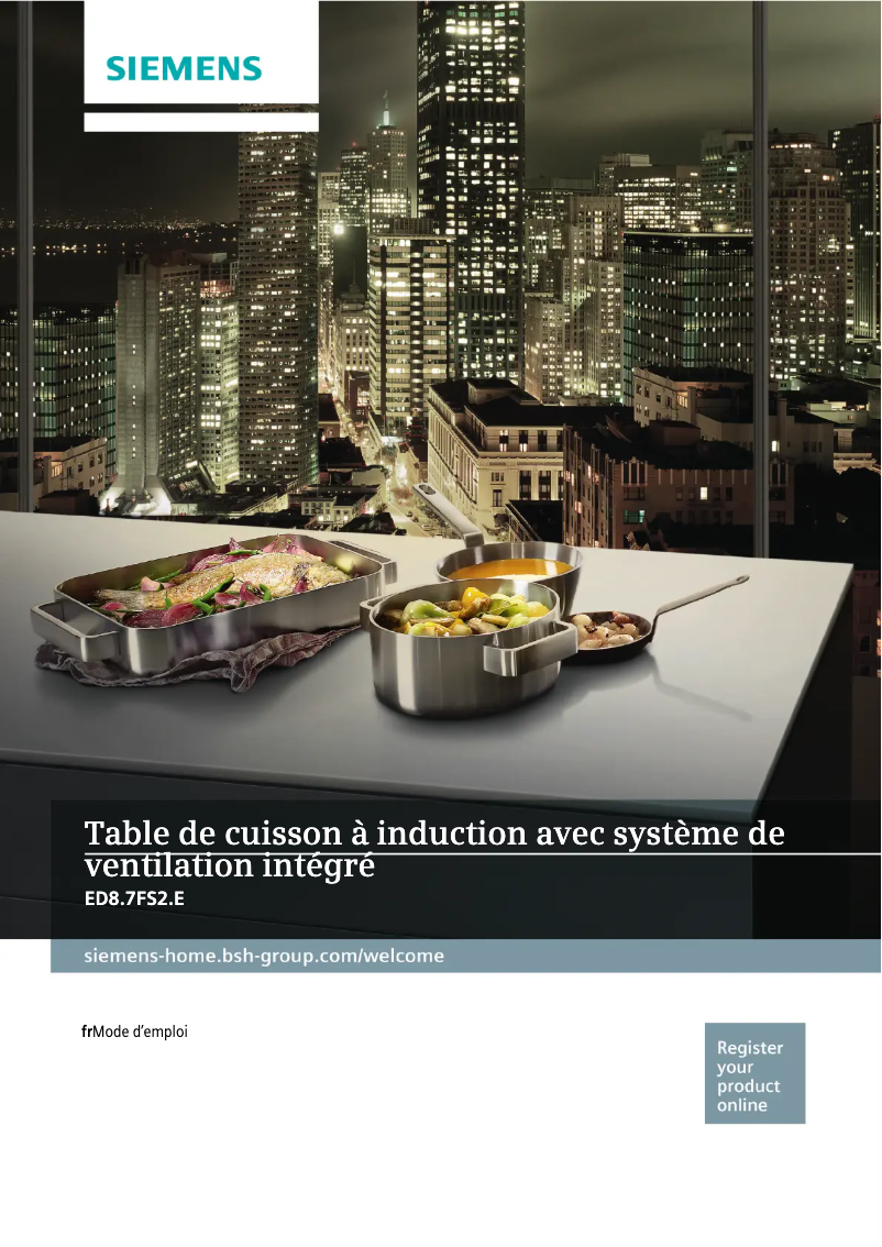 Page 1 de la notice Manuel utilisateur Siemens iQ500 ED807FS25E