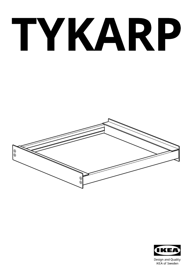 Page 1 de la notice Manuel utilisateur Ikea TYKARP 606.014.66