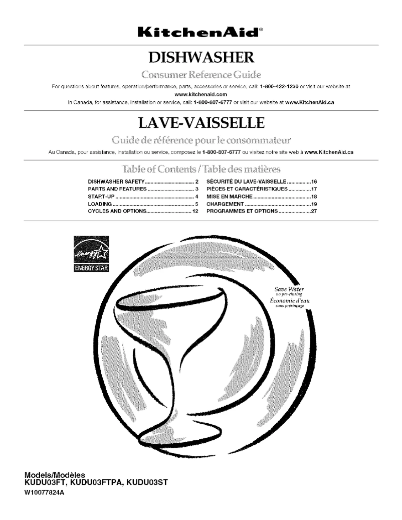 Image de la première page du manuel de l'appareil KUDU03STWH0