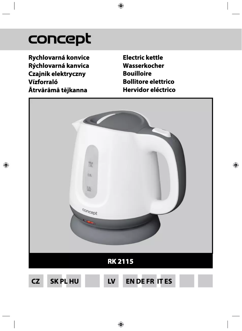 Page n°1 - Manuel utilisateur Concept RK2115