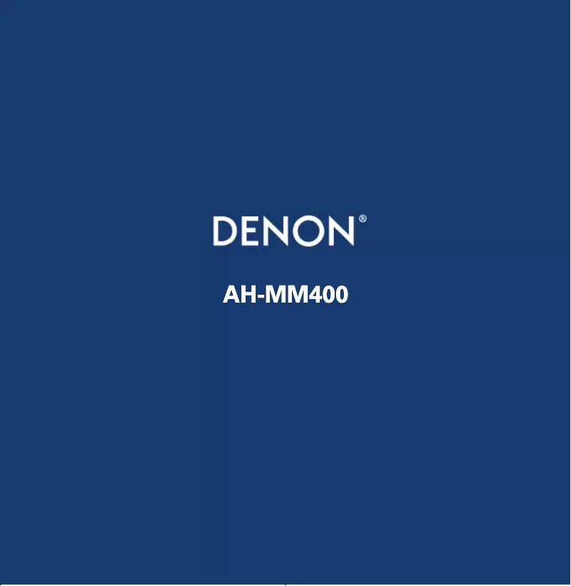 Image de la première page du manuel de l'appareil AH-MM400