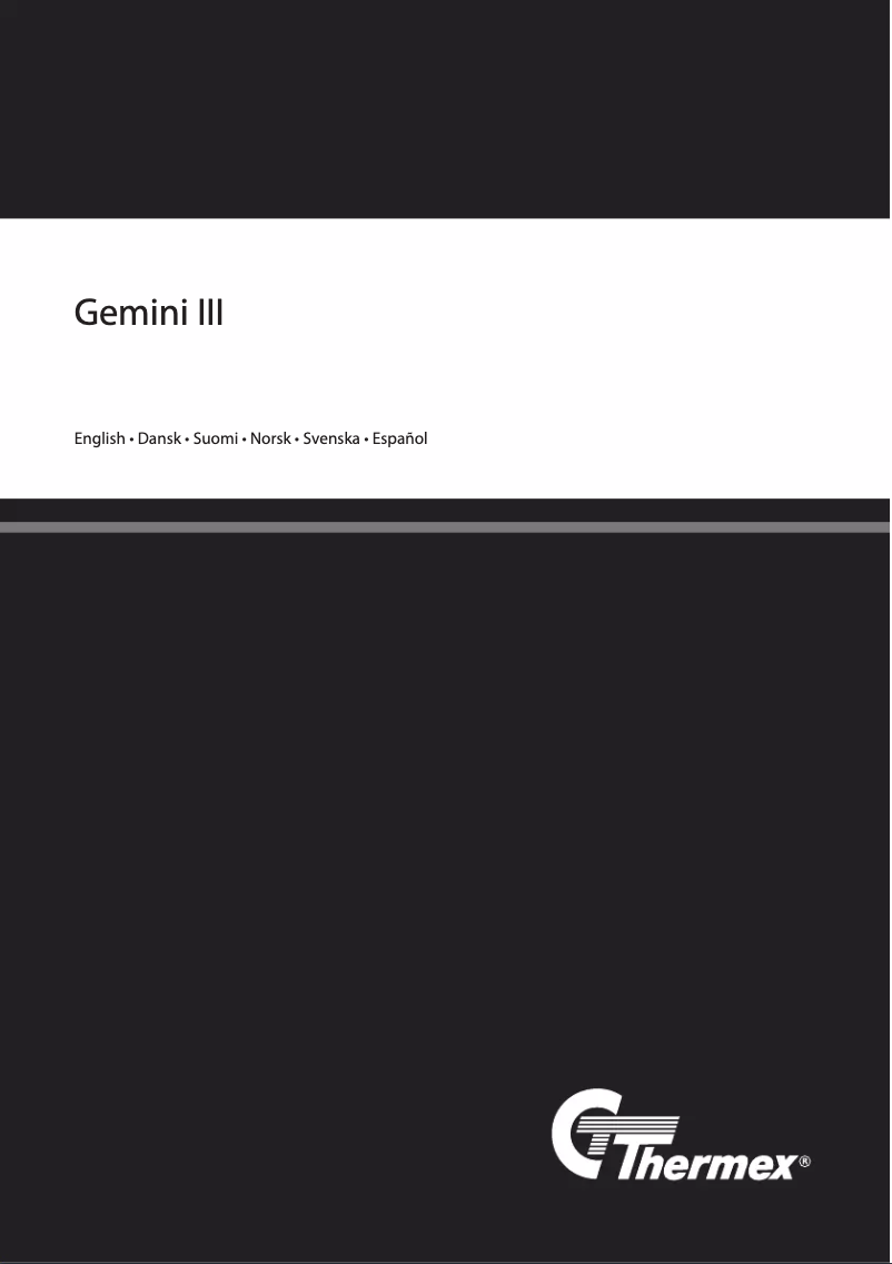 Page 1 de la notice Guide d'installation Thermex Gemini III
