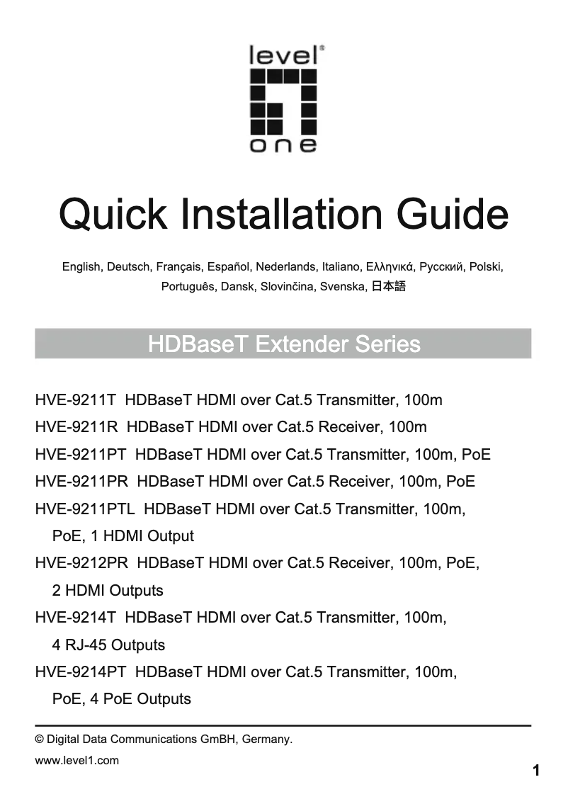 Image de la première page du manuel de l'appareil HVE-9214PT