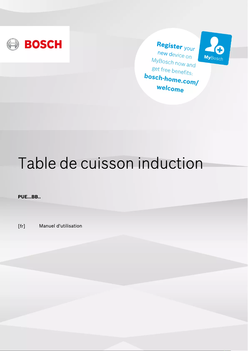 Page 1 de la notice Manuel utilisateur Bosch PUE611BB5E