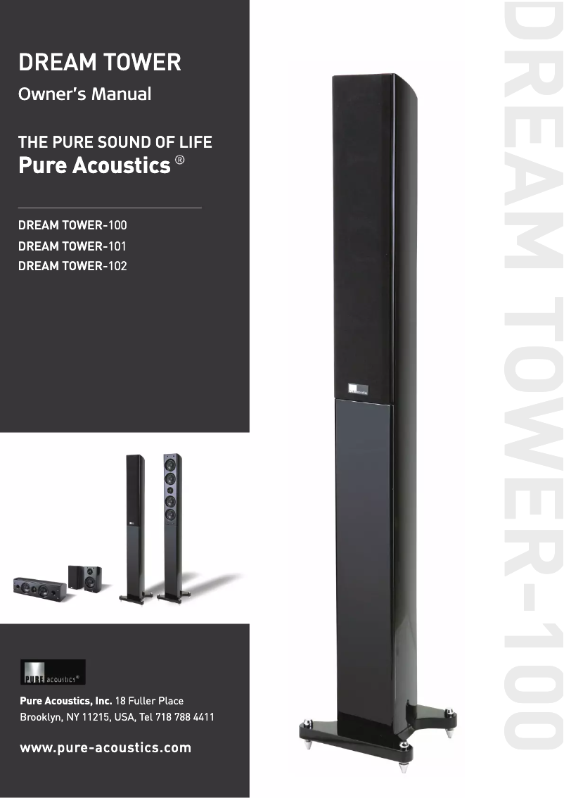 Page 1 de la notice Manuel utilisateur Pure Acoustics Dream Tower-102