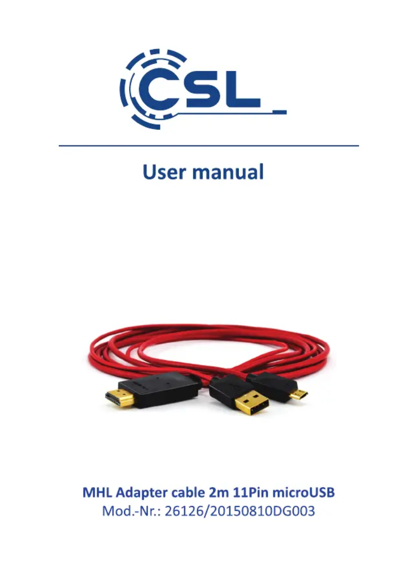 Page 1 de la notice Manuel utilisateur CSL 300588