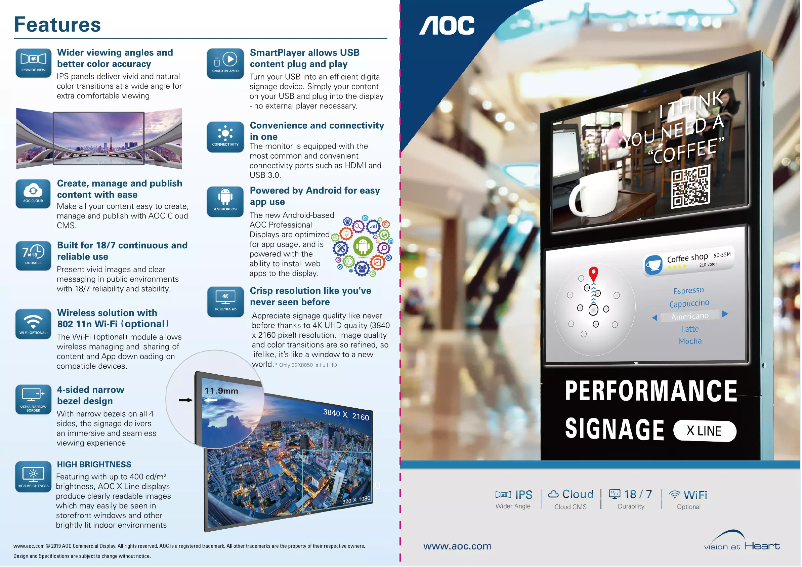 Page 1 de la notice Brochure AOC 43X8050