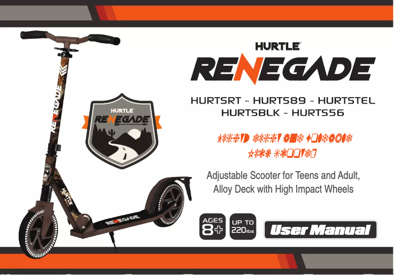 Page 1 de la notice Manuel utilisateur Hurtle Renegade HURTSRT