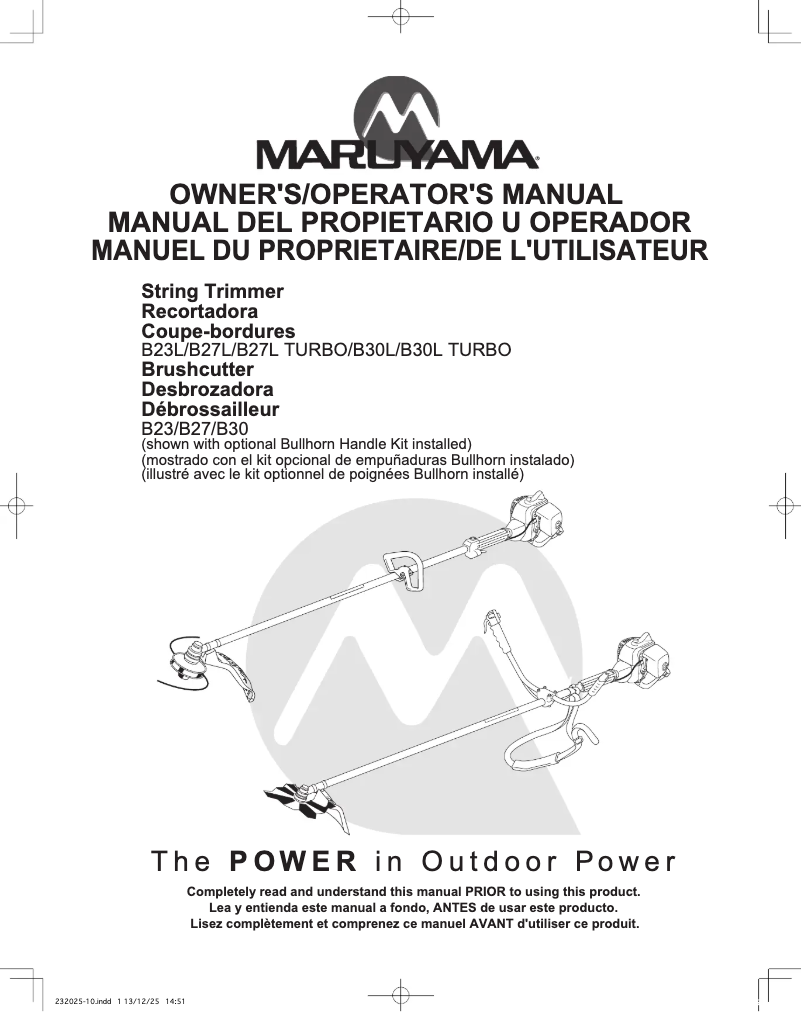 Image de la première page du manuel de l'appareil B30L