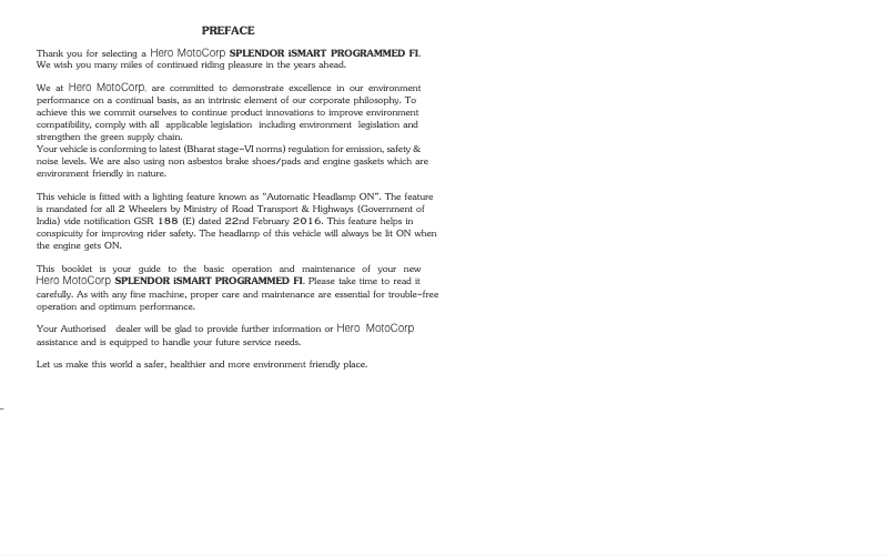 Página 1 del manual Manual de usuario Hero Splendor iSmart (2019)