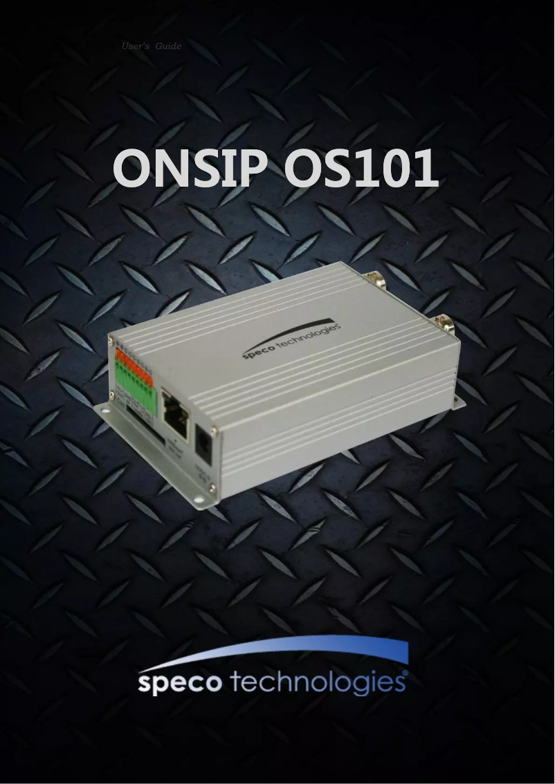 Page 1 de la notice Manuel utilisateur Speco Technologies ONSIP OS101