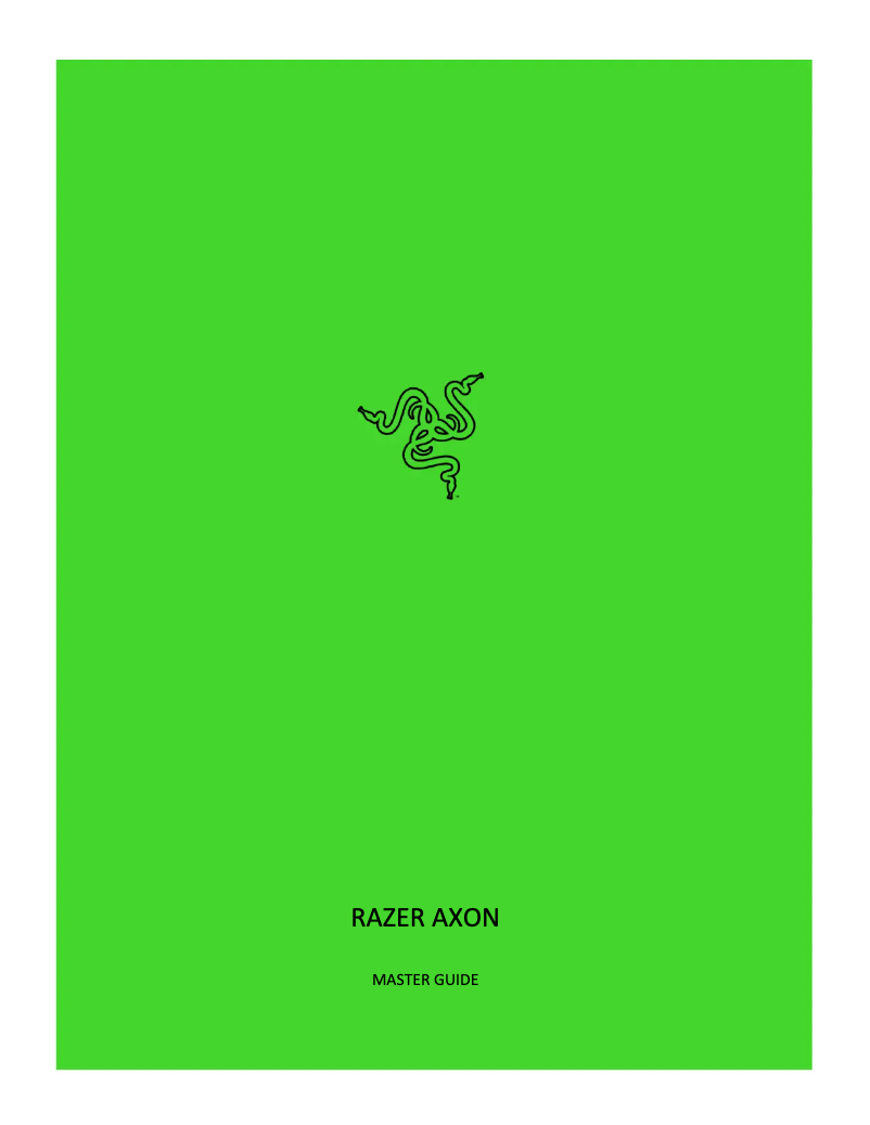 Page 1 of the manual User Manual Razer Axon