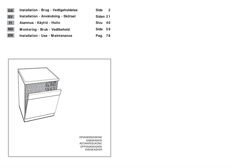 Page 1 de la notice Manuel utilisateur Candy CDF 622X-86S