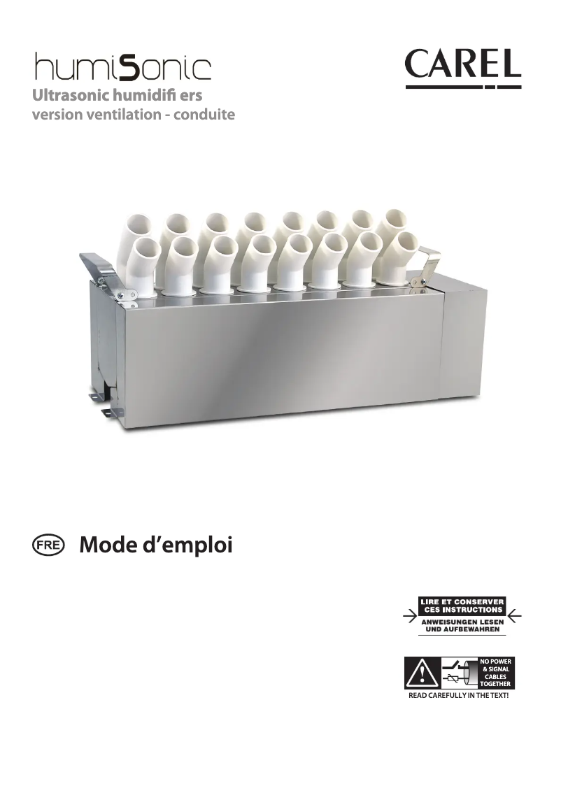 Page 1 de la notice Manuel utilisateur Carel humiSonic ventilation