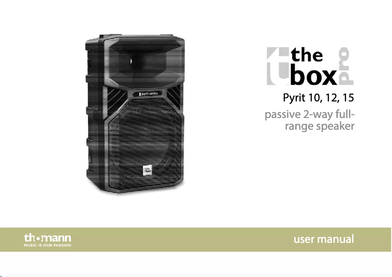 Page 1 de la notice Manuel utilisateur The Box Pyrit 10