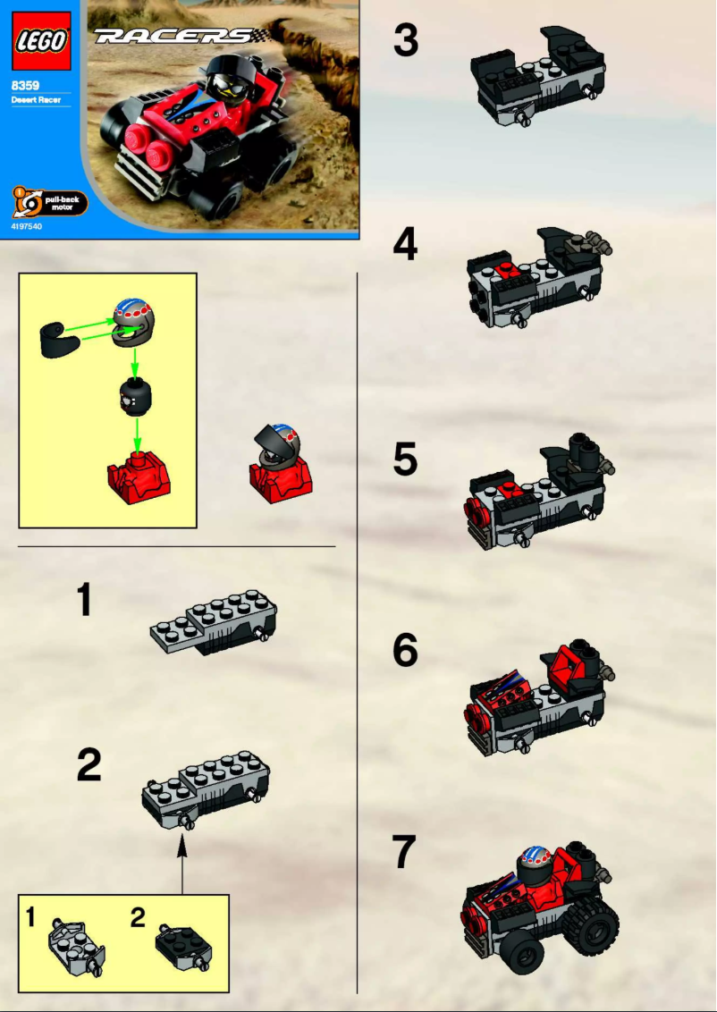 Page 1 de la notice Manuel utilisateur Lego Racers 8359