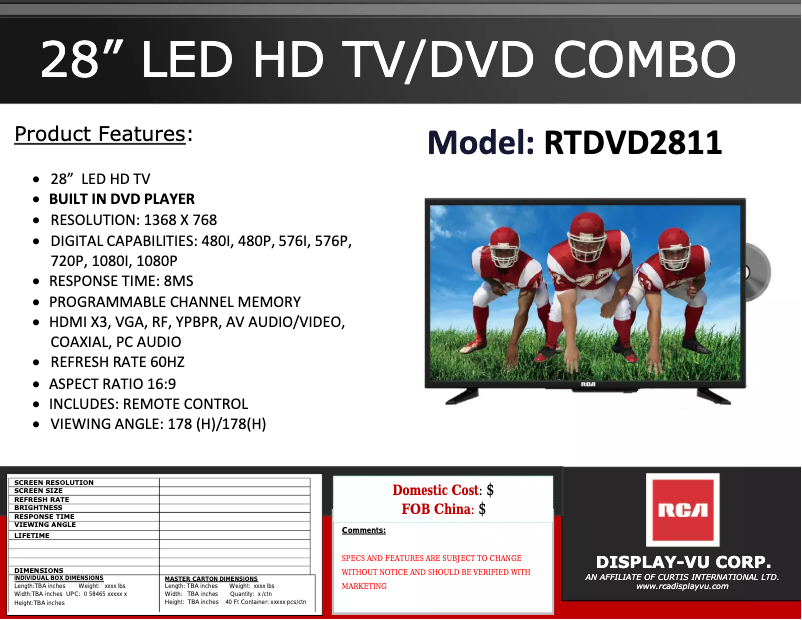 Page 1 de la notice Manuel utilisateur RCA RTDVD2811