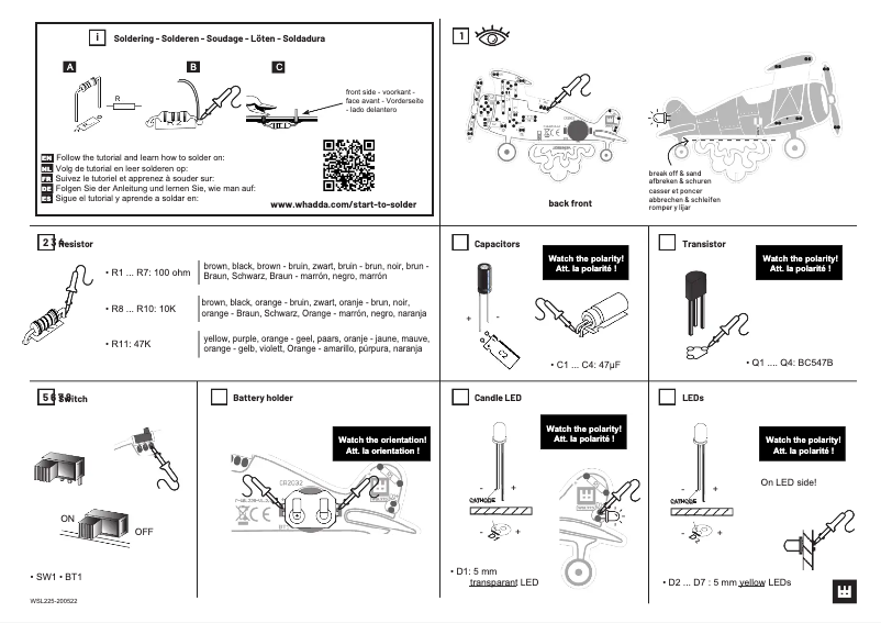 Image de la première page du manuel de l'appareil WSL225