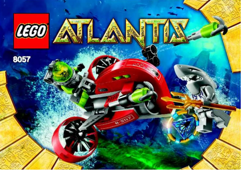 Page n°1 - Consignes visuelles Lego Atlantis 8057
