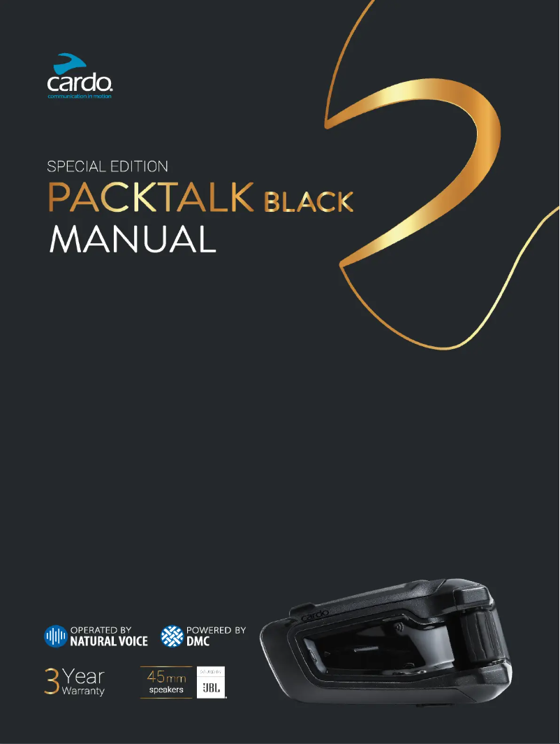 Image de la première page du manuel de l'appareil Packtalk