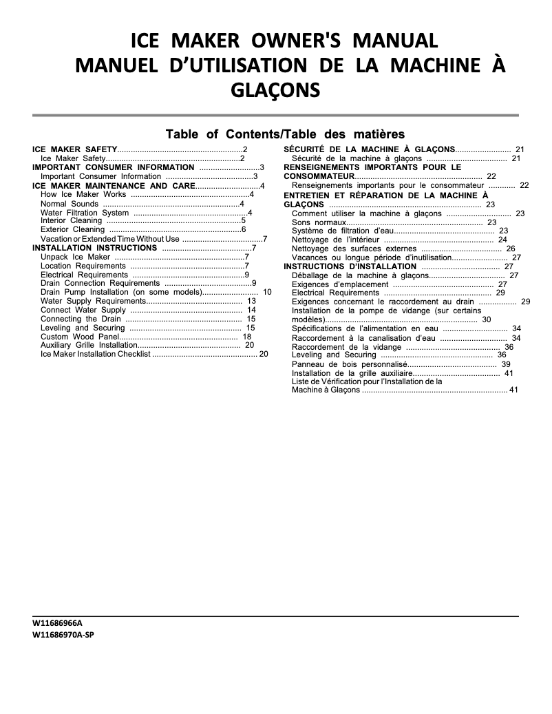 Page n°1 - Manuel utilisateur KitchenAid KUID508HPS