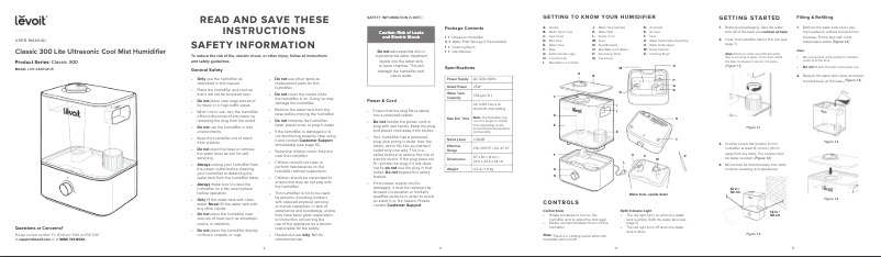 Página 1 del manual Manual de usuario Levoit Classic 300