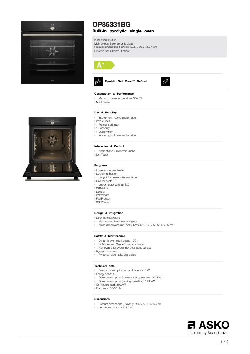 Image de la première page du manuel de l'appareil OP86331BG