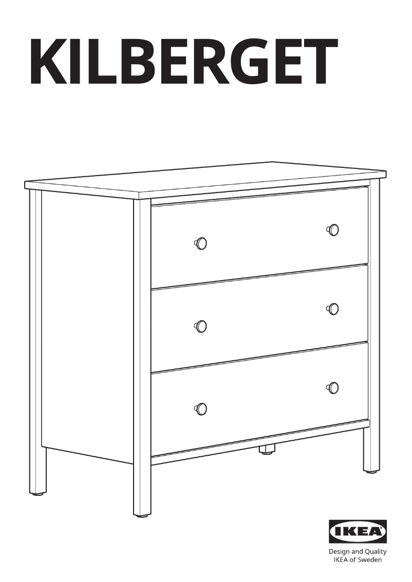 Page 1 de la notice Manuel utilisateur Ikea KILBERGET 505.616.68