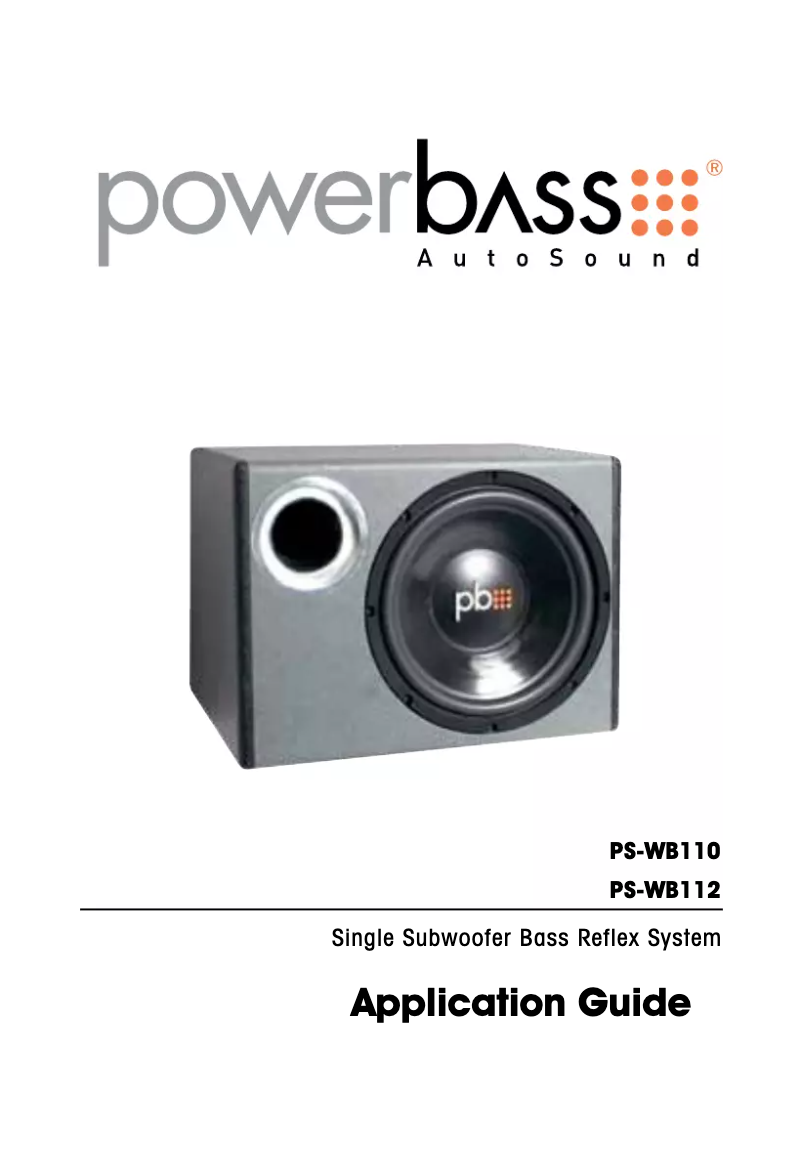 Page 1 de la notice Manuel utilisateur PowerBass PS-WB112
