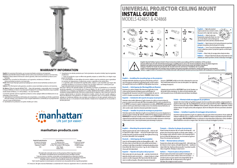 Page 1 de la notice Manuel utilisateur Manhattan 424851