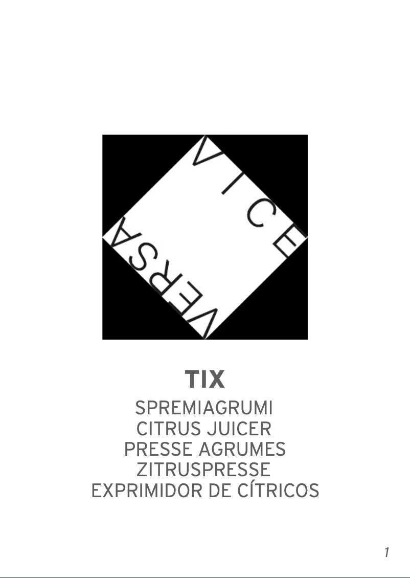 Image de la première page du manuel de l'appareil Tix 16661