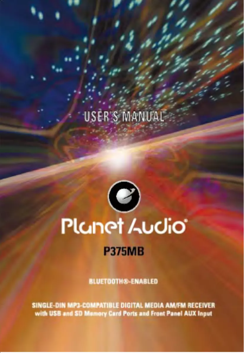 Page 1 de la notice Manuel utilisateur Planet Audio P375MB