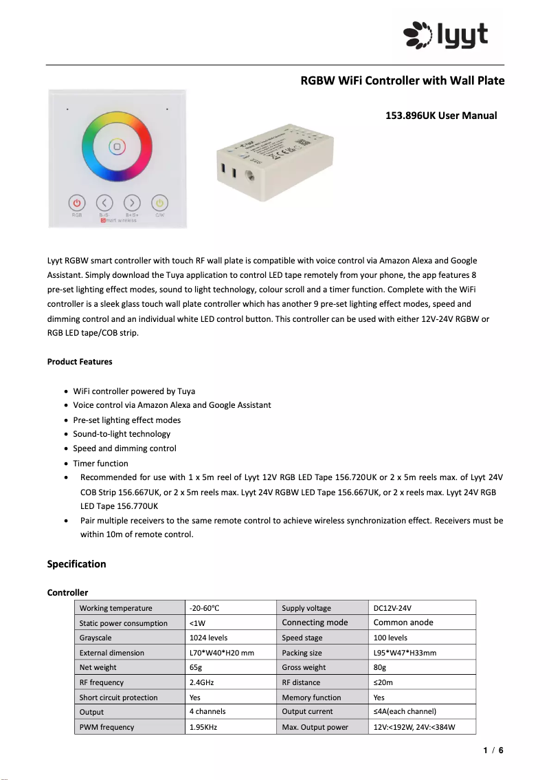 Page 1 de la notice Manuel utilisateur LYYT ISDC1