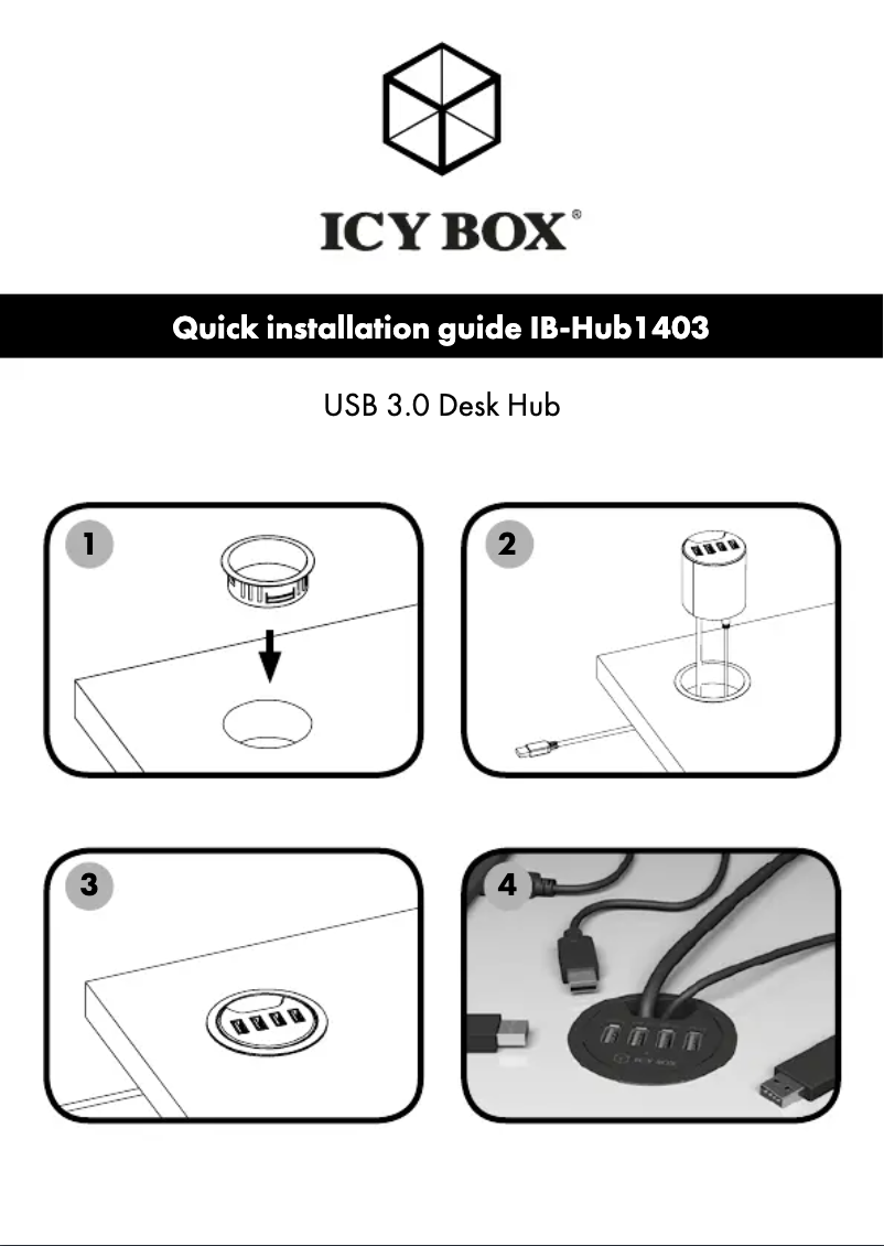 Page n°1 - Manuel utilisateur Icy Box IB-HUB1403