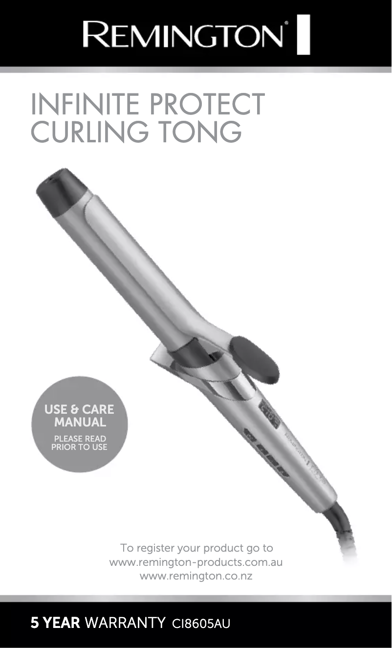 Page n°1 - Manuel utilisateur Remington Infinite Protect CI8605AU