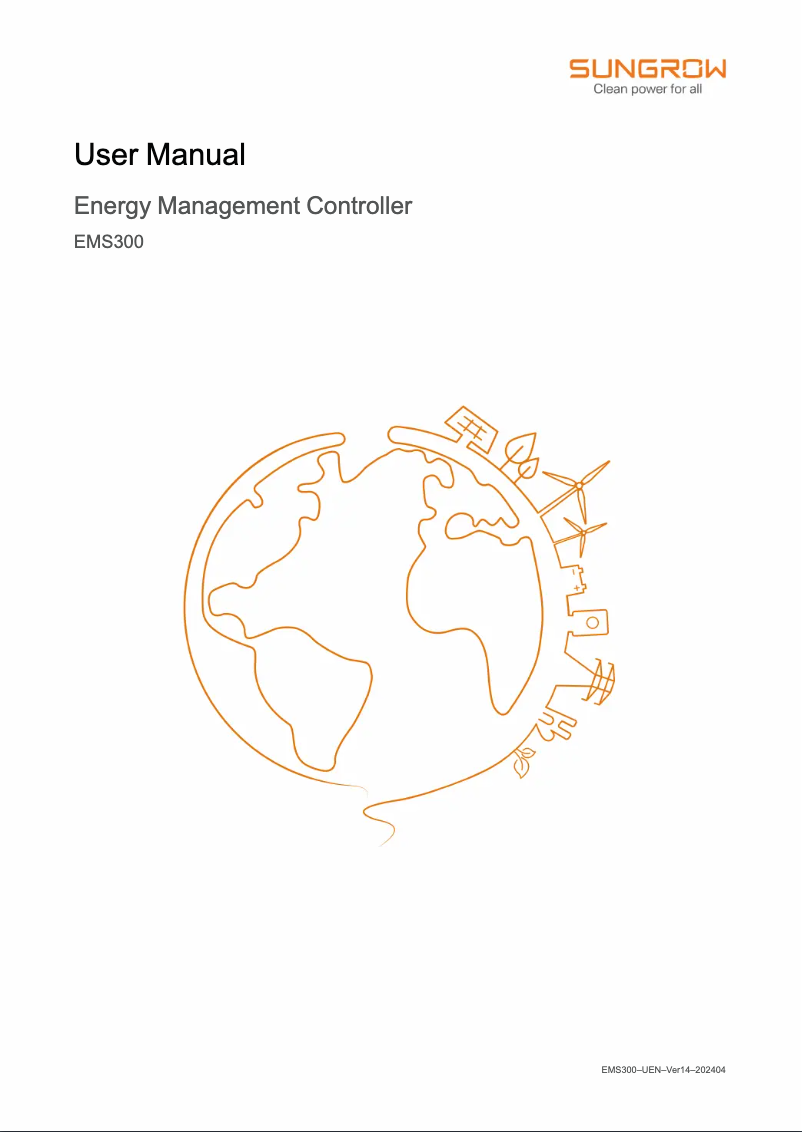 Page 1 de la notice Manuel utilisateur Sungrow EMS3000
