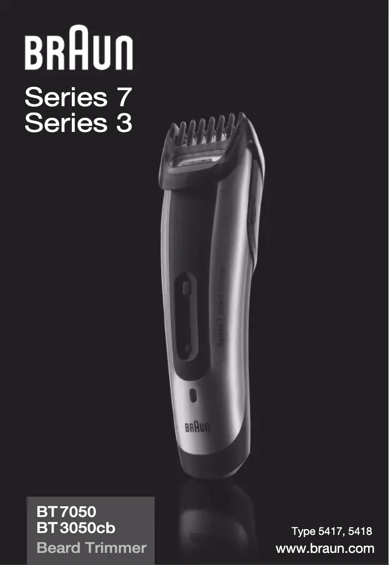 Image de la première page du manuel de l'appareil BT7050