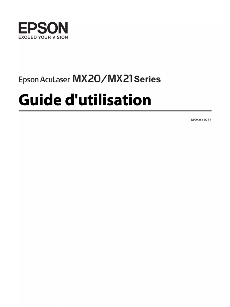 Page n°1 - Manuel utilisateur Epson AcuLaser MX20DNF