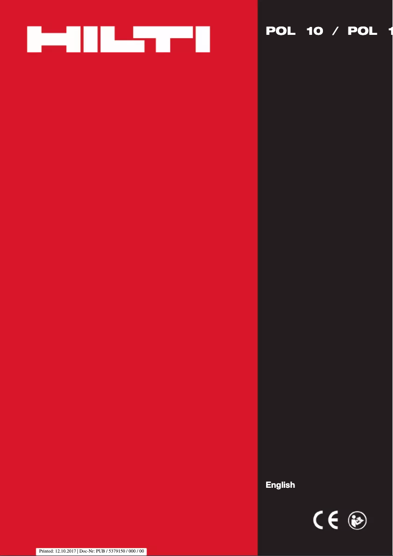 Page 1 de la notice Manuel utilisateur Hilti POL 10