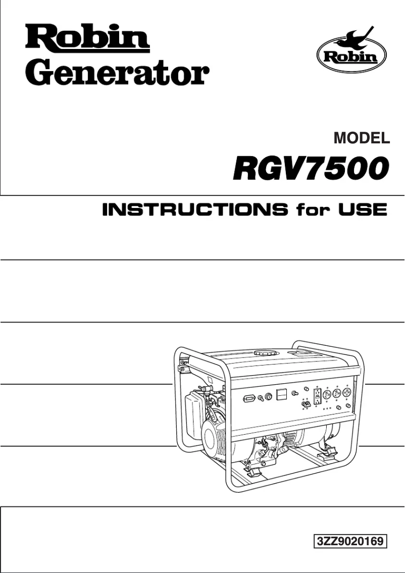 Image de la première page du manuel de l'appareil RGV7500