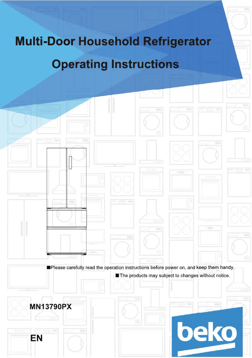 Page 1 de la notice Manuel utilisateur Beko MN13790