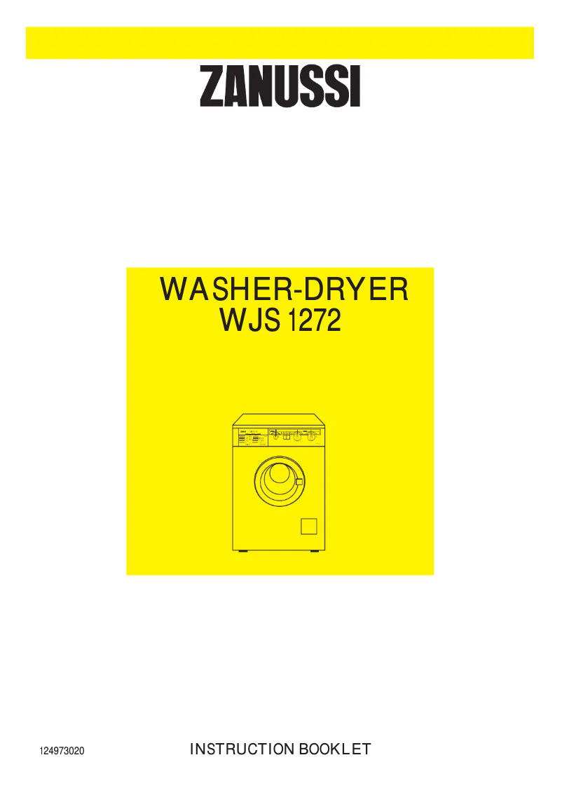 Page 1 de la notice Manuel utilisateur Zanussi WJS1272.60
