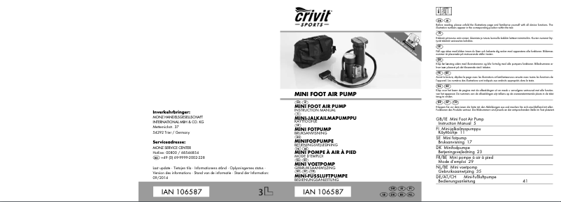 Page n°1 - Manuel utilisateur Crivit IAN 106587