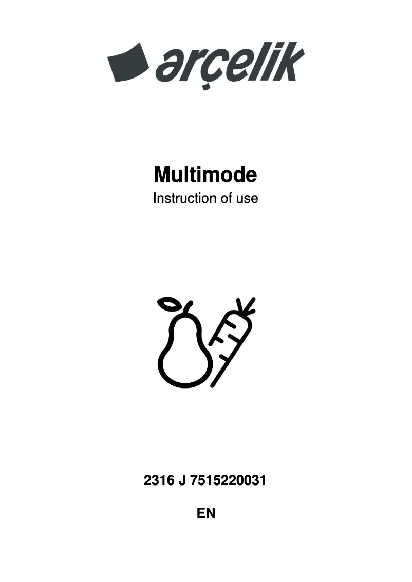 Image de la première page du manuel de l'appareil 2316 J